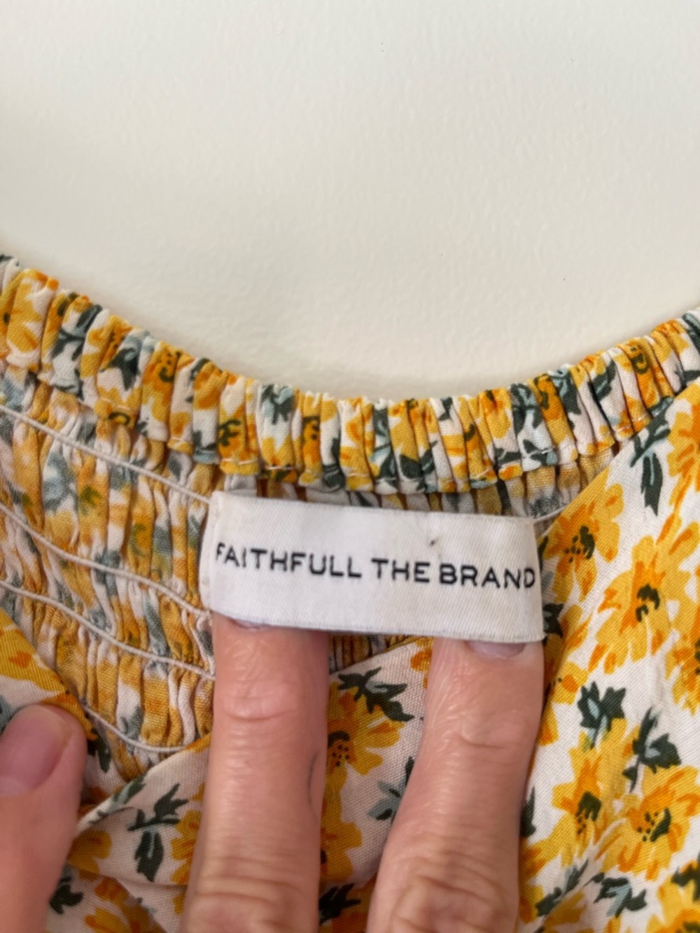 Faithfull the Brand Yellow (Urban Outfitters) Floral Square-Neck Jumpsuit - Picture 6 of 6